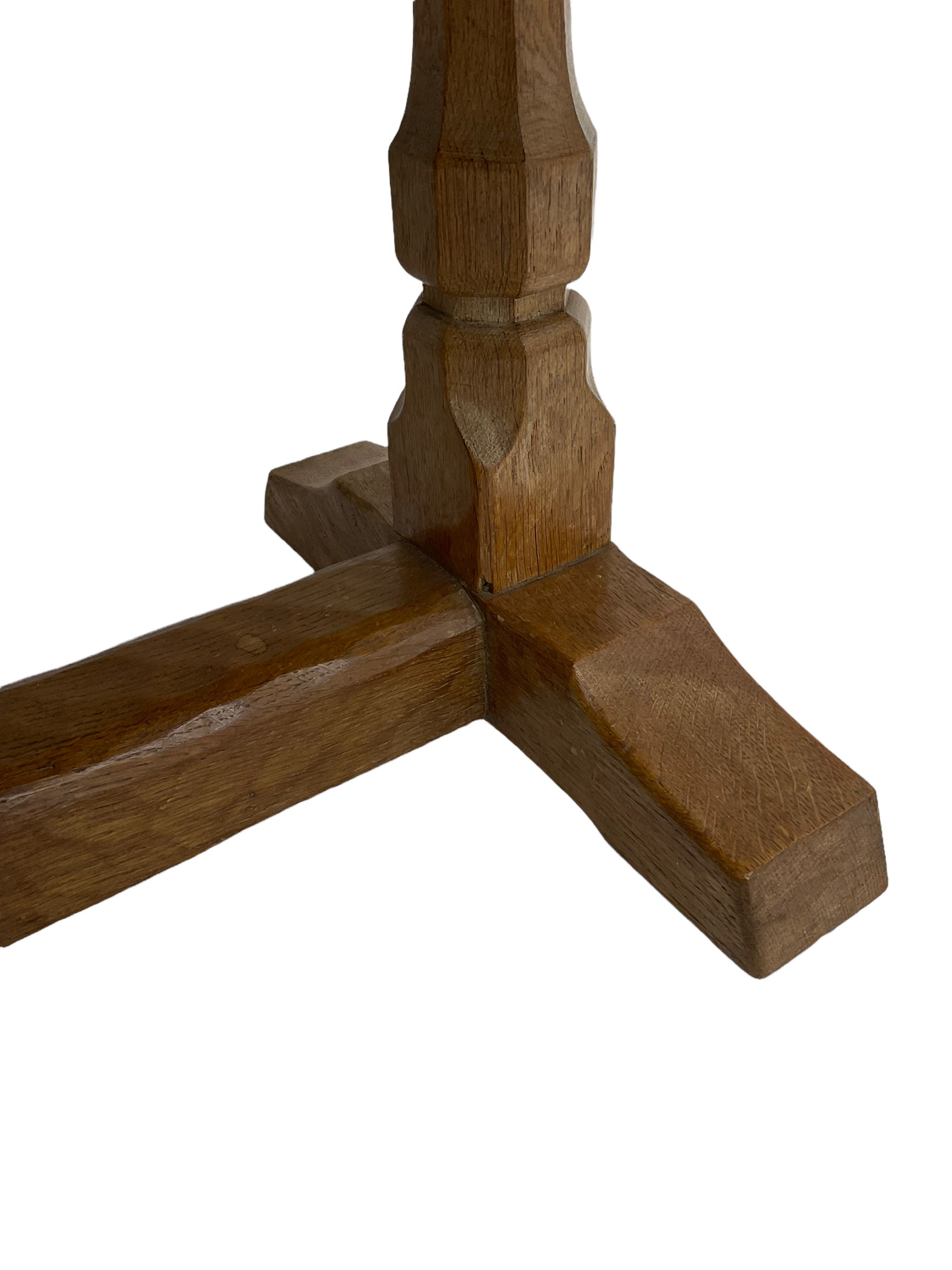 Yorkshire oak - rectangular adzed oak coffee table by Colin Almack (Beaverman), unsigned