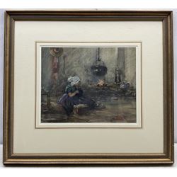 Frederic Stuart Richardson (Staithes Group 1855-1934): 'Dutch Interior - Veere', watercolour and gouache signed, titled in a later hand verso 25cm x 32cm 
Provenance: private collection, purchased David Duggleby Ltd 14th September 2015 Lot 6
