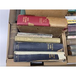 Collection of books and stamps, to include The Wonder books of Ships, The Wonder books of Aircrafts, The Farington Diary four volumes, dog books etc, in three boxes 