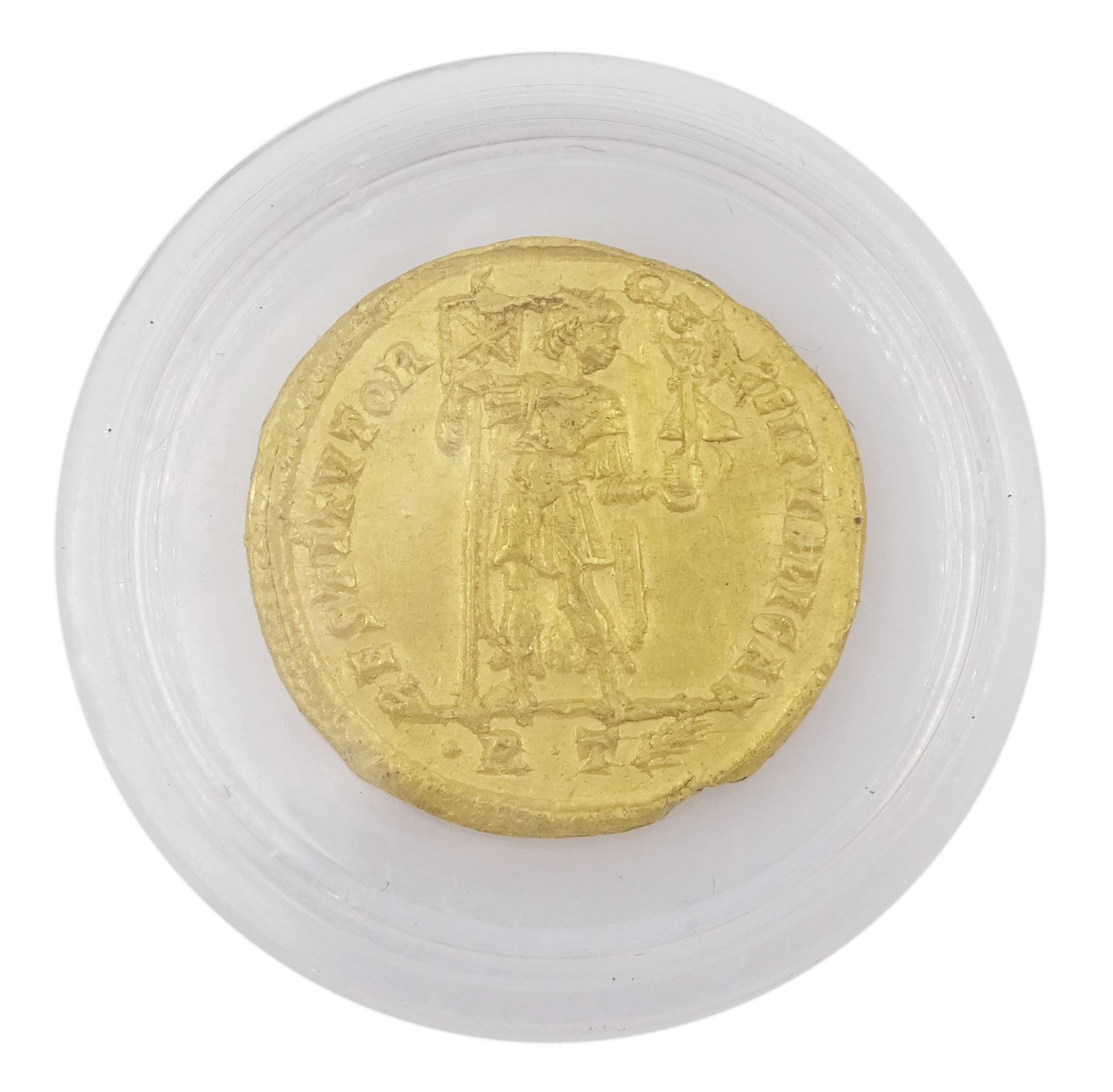 Roman gold Solidus coin of Valentinian I (AD 364-367)