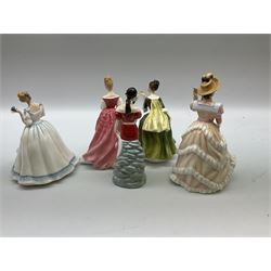 Five Royal Doulton figures comprising 'Sharon', 'Alexandra', 'Fleur',  'Paula' and 'Jemma' (5)