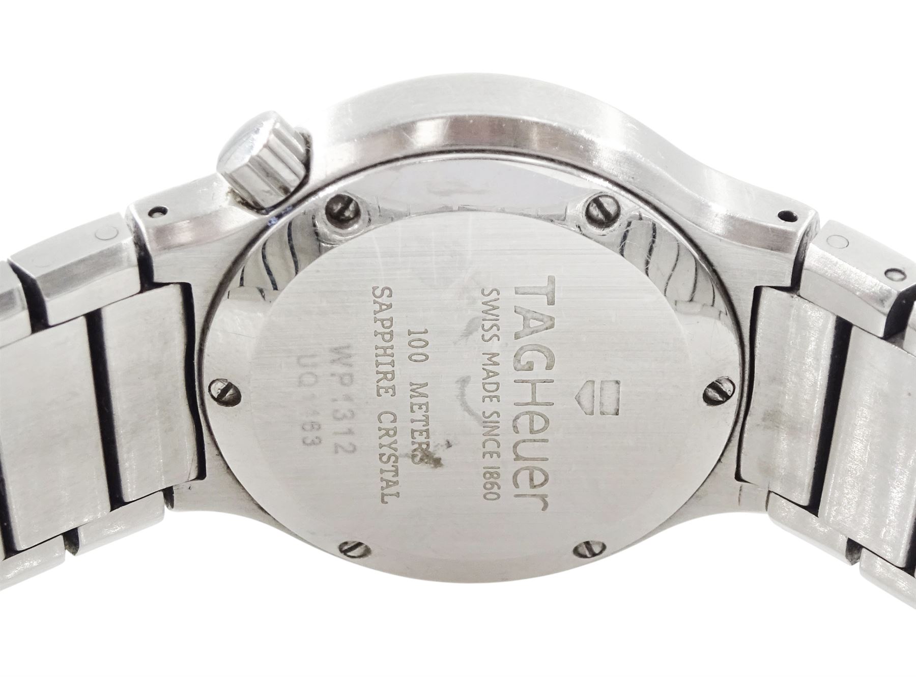 Tag Heuer Alter Ego ladies stainless steel quartz wristwatch, Ref. WP1312, blue mother of pearl dial, boxed