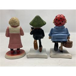 Ten Robert Harrop figures, comprising The World of Roald Dahl Mr Twit RD04 and The BFG RD03, boxed, The Camberwick Green Collection limited edition Mrs Honeyman CG04, The Mayor CGL04 and The Mayor and Philby in the Memorial Car CG68, The PG Chimps Collection Dolly PG003, boxed, Andy Capp by Reg Smythe Andy Capp AC01 and Flo AC02, boxed, and Country Companions English Setter CC21 and Flat Coat Retriever Fisherman CC13, boxed