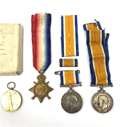 King George V 1914 - 1918 British War Medal named to '14-133 PTE J.W. ROBSON. E. YORK R', War Medal named to 'M. 22411 S. TURNER. PBR. 4 R.N.', Victory Medal and 1914-15 star both named to '3408 PTE. G. COLLINSON. W. YORK. R.' and various badges etc