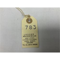 WW1 25th Battalion (Frontiersmen) City of London Royal Fusiliers Cap Badge; gilt brass fused grenade with 25 to the centre; circular section to the flames with red enamel cross and enamel union flag with GOD GUARD THEE to the centre; lower scroll with FRONTIERSMEN; two lug fittings verso.