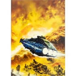 Chris Foss (British 1946-): Cover art for the 1990s reissue of Arthur C Clarke novel 'The ...