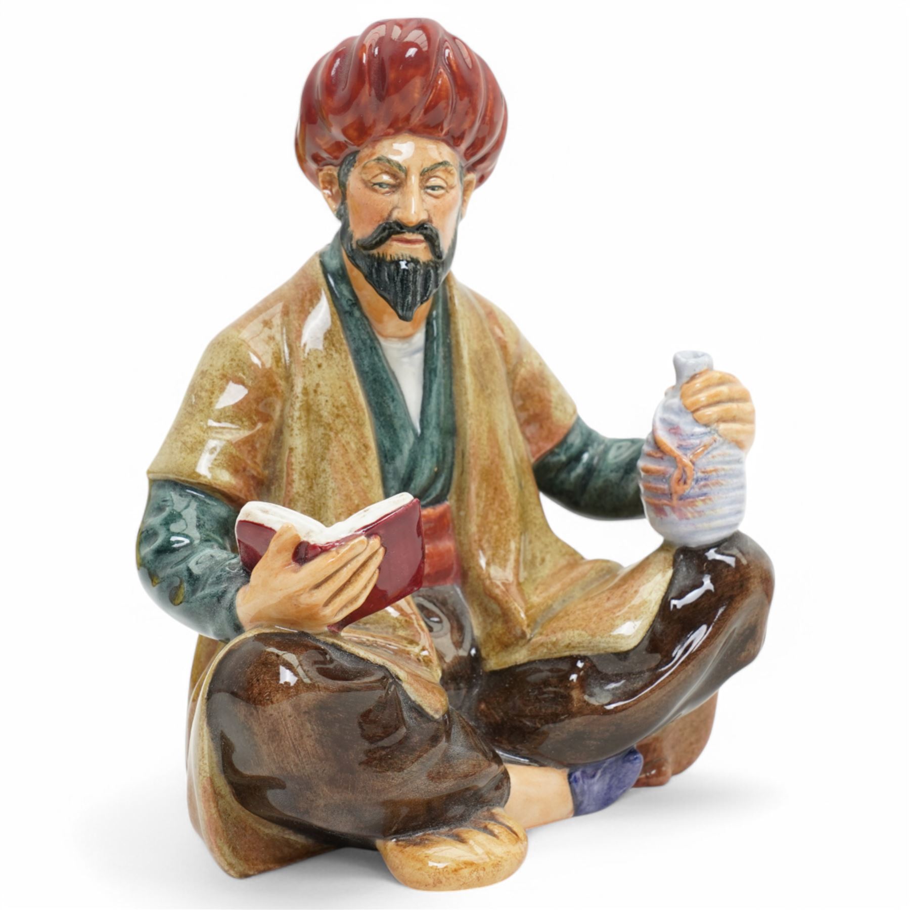 Collection of twelve Royal Doulton figures, comprising 'Omar Khayyam' HN2247, 'Bedtime', 'This Little Pig' HN1793, 'The Little Bridesmaid' HN1433, 'Thursday's child has far to go', 'Bunnykins Sleepytime', 'Lily' HN1798, 'Carrie' HN2800, 'The Delight of Spring', 'The Bedtime Story' HN2059, 'Tinkle Bell' HN1677, Choir Boy HN2141 (12)