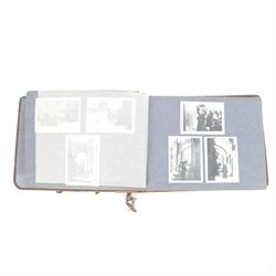 WWII photo album, 1941-1944 Views of Egypt and Palestine, including a photograph of Winston Churchill, P.O.W, tanks, aircraft etc  