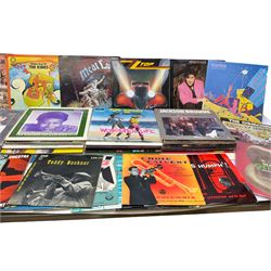 Over seventy LP records 1960s/70s/80s including seven Beatles, five Rolling Stones, Cliff Richard and The Shadows, Isaac Hayes, Jackson Browne, The Osmonds, Beach Boys, Duane Eddy, Buddy Holly, Elvis Presley, Carpenters, Thin Lizzy, Meat Loaf, Black Sabbath, Dubliners etc; and twelve 10