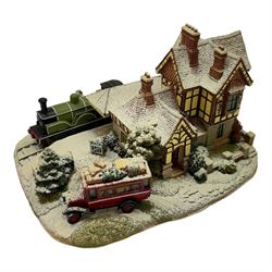 Two Lilliput Lane illuminated models, comprising Bluebell Line and Christmas Time, both boxed