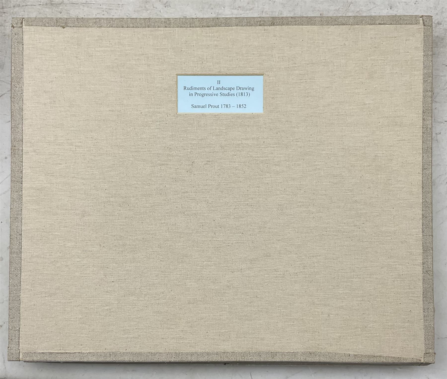 Samuel Prout (British 1783-1852): 'Rudiments of Landscape in Progressive Studies. Drawn, and Etched in Imitation of Chalk', collection of soft ground etchings pub. Rudolph Ackermann c.1813, each 36.5cm x 26cm, each mounted and bound in two bespoke folios