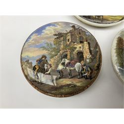 Three prattware pot lids, comprising Good boy, Belle Vue Pegwell Bay and The Farriers 