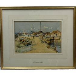 Charles John Watson (British 1846-1927): The Lock Beverley, watercolour signed and dated 1898, 23cm x 34cm