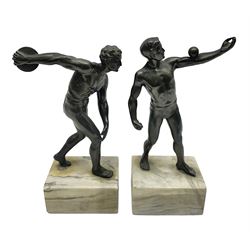 Bronzed model of the discus thrower and 