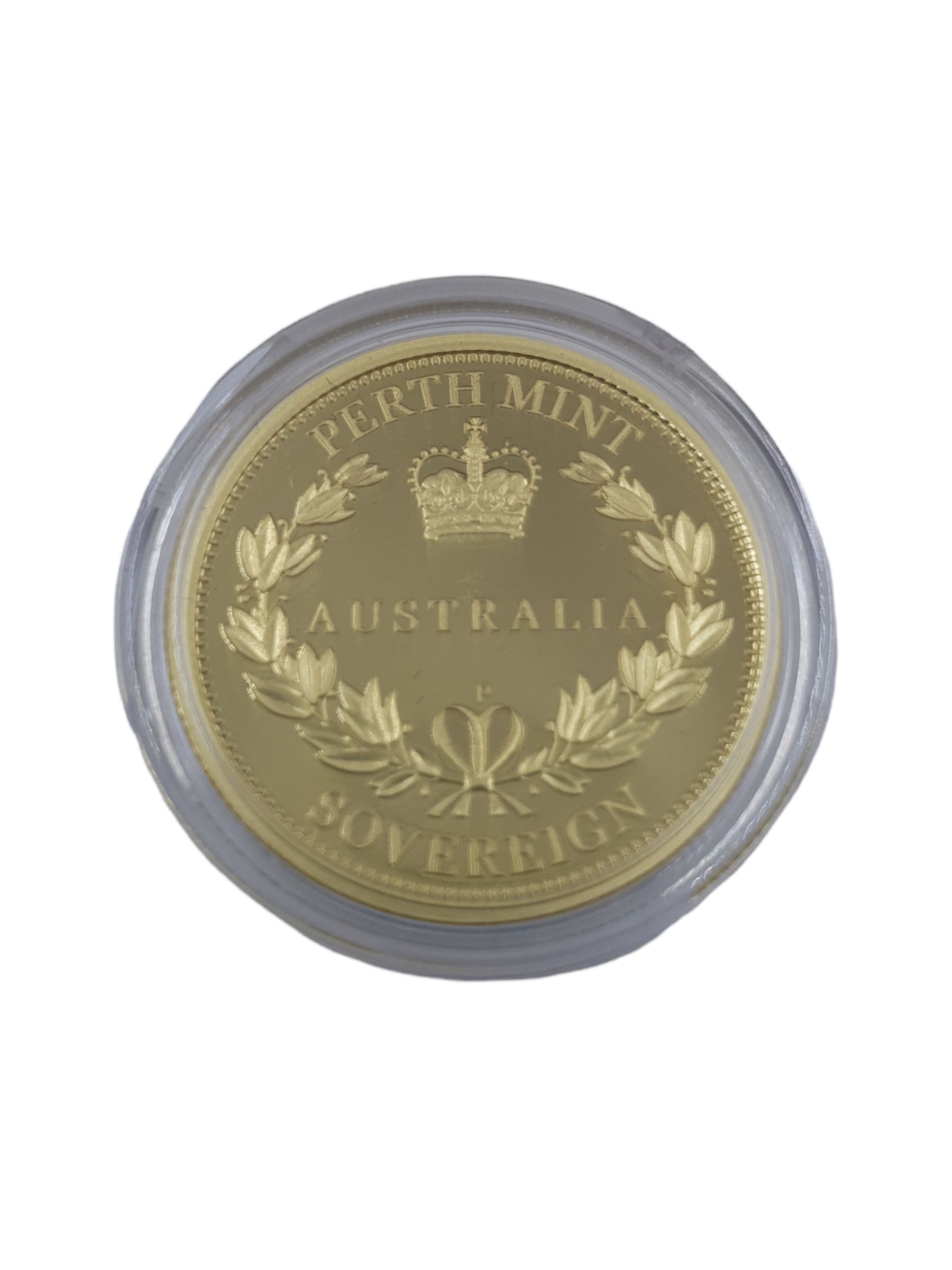 Queen Elizabeth II Australia 2015 gold proof full sovereign (25 dollars) coin, Perth mint, cased with certificate