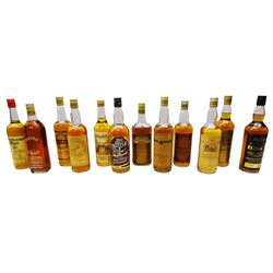 Twelve bottles of blended Scotch whisky, including Grenadeers, Pig's Nose, Majority etc, various contents and proofs (12)