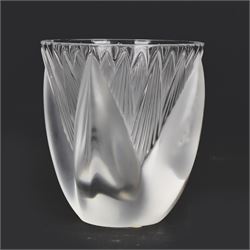 Lalique clear and frosted glass 'Thebes' vase, engraved beneath Lalique France and bearing original label to inside of rim, H11.5cm











 