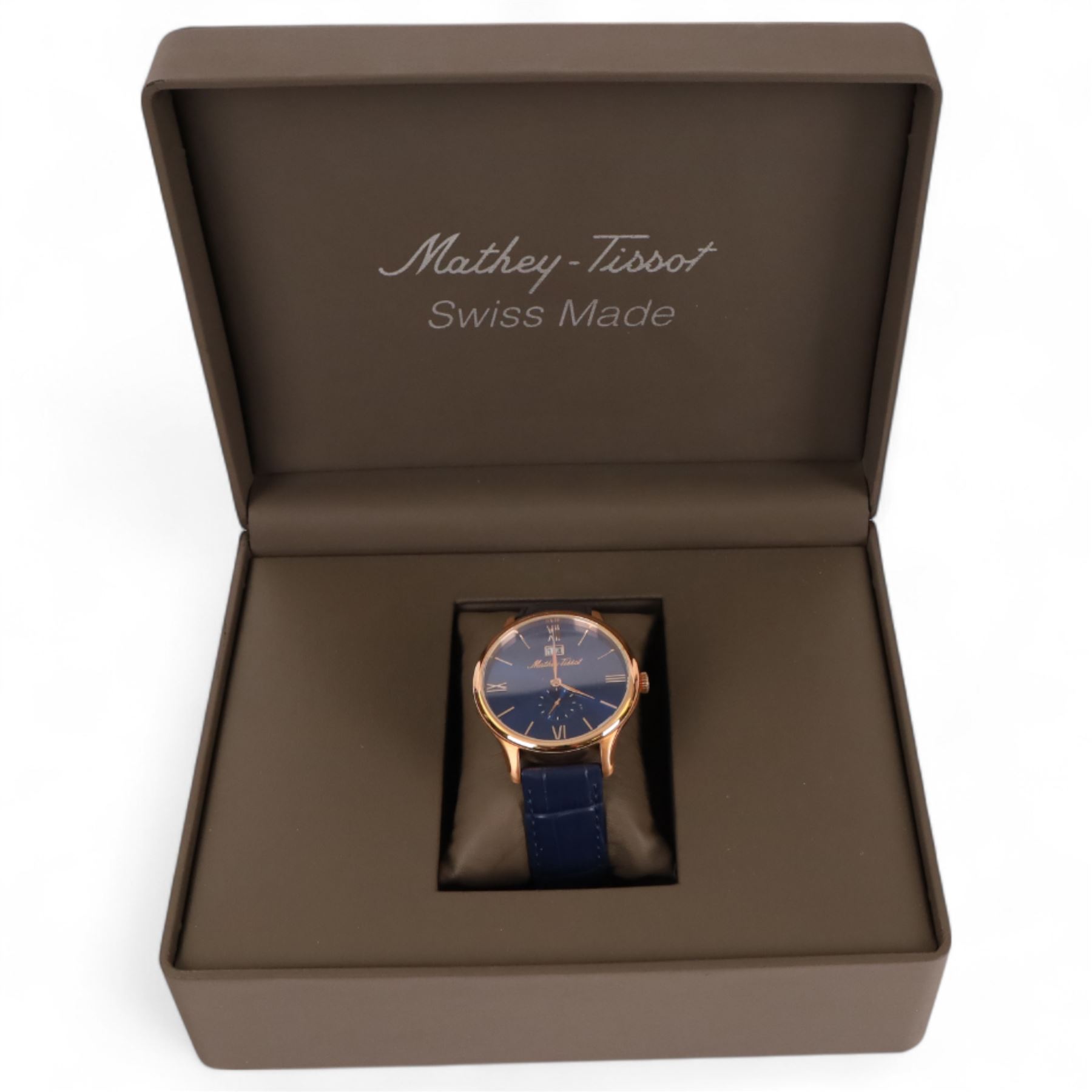 Mathey-Tissot Gentleman's Edmund Big Date watch in blue | Wrist