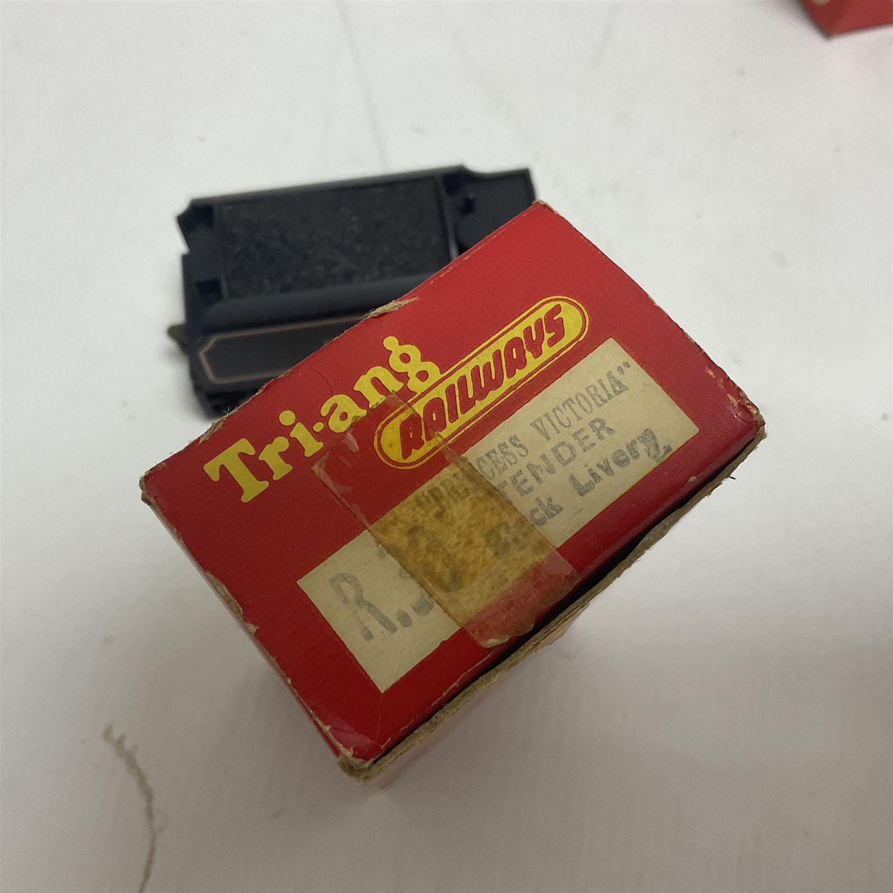 Hornby/Tri-Ang ‘00’ gauge - nine locomotives to include Britannia Class ‘Britannia’ 4-6-2 no.70000 in BR green; Class M7 4-4-0 Tank no.30027 in BR black; Princess Class ‘Princess Victoria’ 4-6-2 no.46205 in BR black; in original boxes; further loose models Princess Class ‘Princess Elizabeth’ 4-6-2 no.46201 in BR green; Class 3F 0-6-0 tank no.7606 in LMS crimson; TR double ended diesel locomotive; three further tank locomotives and one loose tender (10) 
