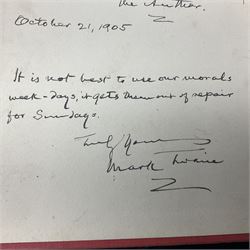 Mark Twain; Extracts from Adam's Diary, Harper & Brothers 1904 