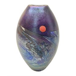 Sanders & Wallace vase, decorated in Sunset pattern, H22cm