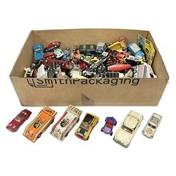 Large quantity of unboxed, playworn, incomplete and repainted die-cast models by various makers