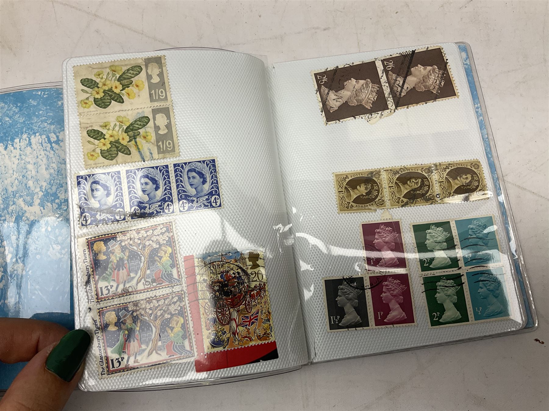 Great British and World stamps, including Romania, France, stamps on covers and pieces, used Queen Elizabeth II pre and post decimal stamps, small number of mint QEII stamps in traffic light blocks etc