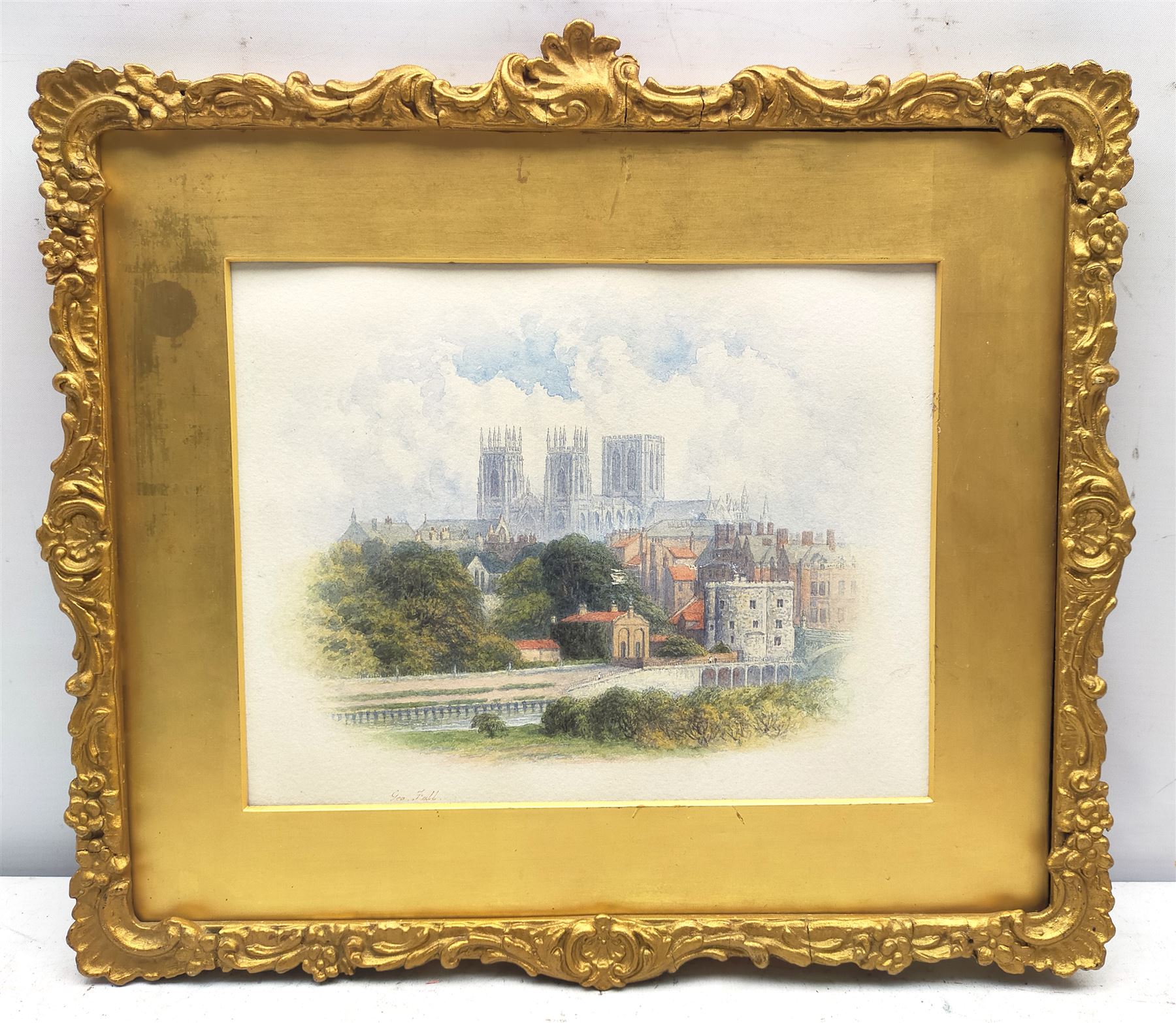 George Fall (British 1845-1925): Lendal Bridge Tower York, watercolour signed 18cm x 23cm