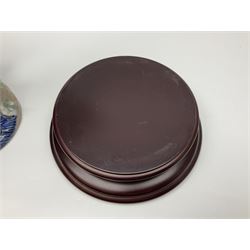 Large Lladro figure group, Swans Take Flight, modelled as two swans upon raised on circular wooden plinth, sculpted by Salvador Debon, H68cm