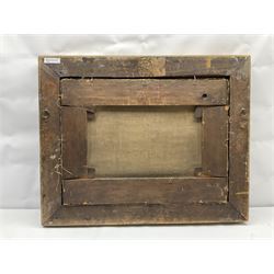 H Wheldon (19th century): High Street outside the Rose and Crown with Durham fishmonger in the foreground, oil on canvas signed and dated 1848, 42cm x 57cm