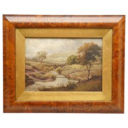 Edwin Henry Holder (British 1864-1917): Dales River Landscape, oil on canvas signed 25cm x 36cm