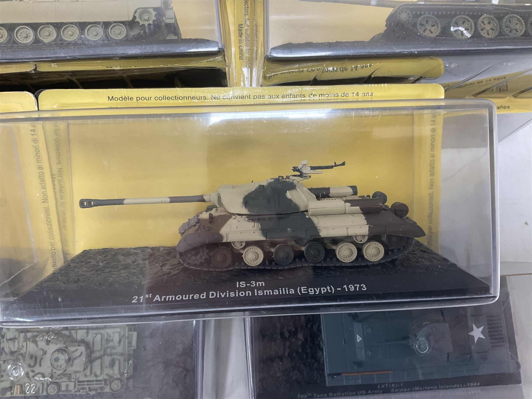 DeAgostini The Combat Tanks Collection -  forty-six periodical issued die-cast models of tanks; in plastic display cases in unopened blister packs (46)