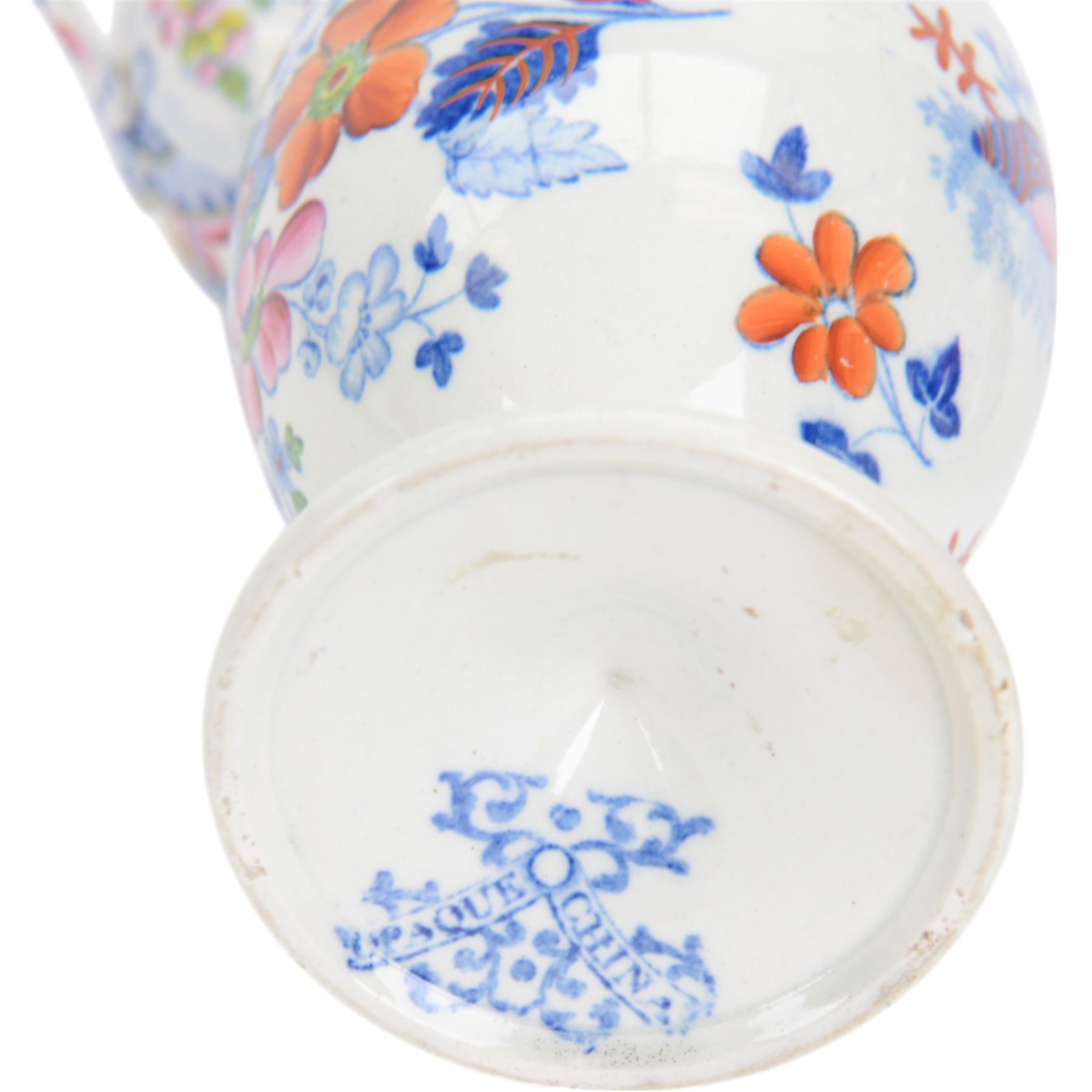 Mason's Acorn pattern goblet, together with Opaque china goblet and two jugs decorated in chinoiserie patterns, goblet H13cm