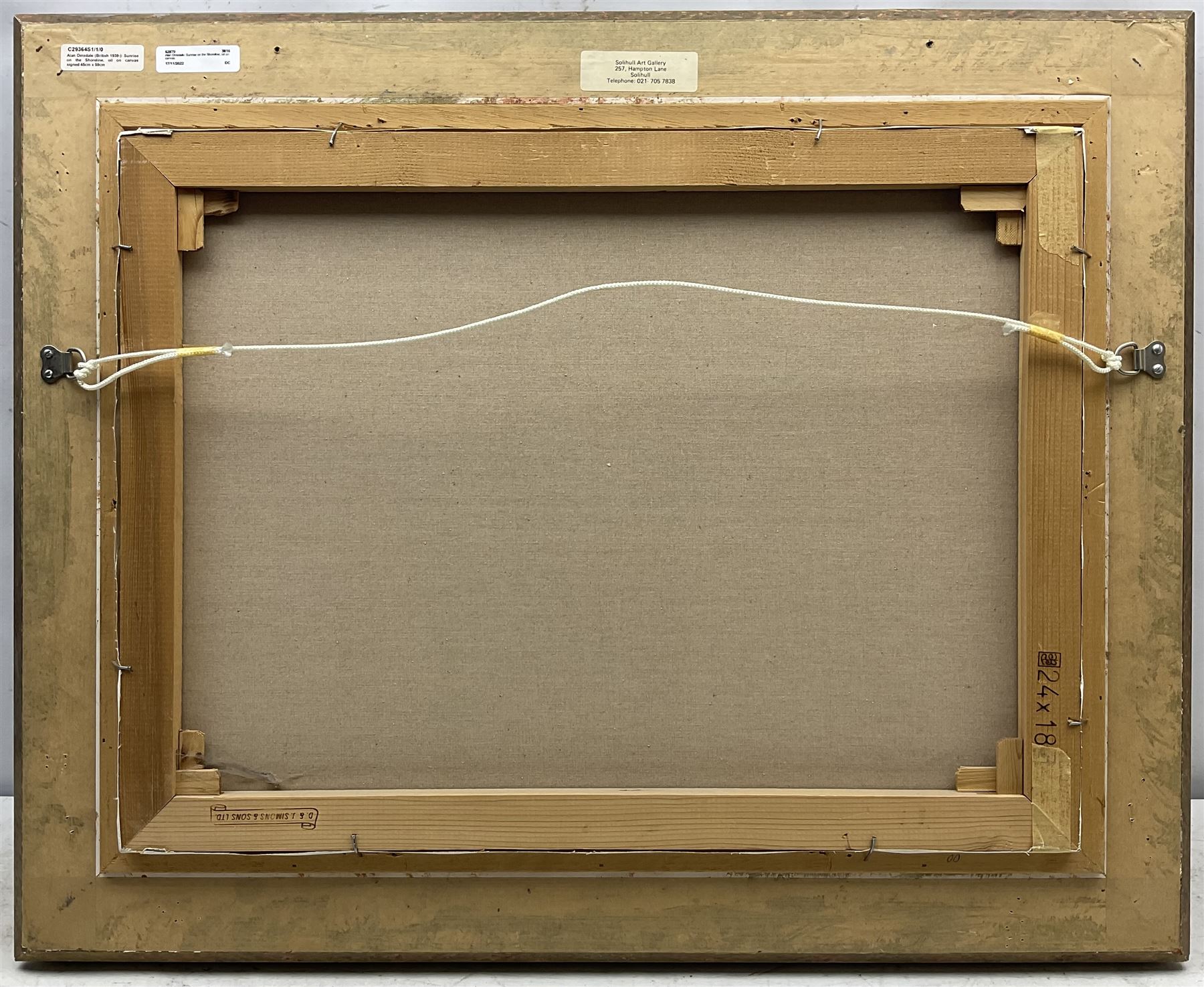 Alan Dinsdale (British 1939-): Sunrise on the Shoreline, oil on canvas signed 45cm x 60cm