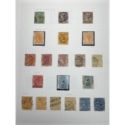 Van Diemen's Land (Tasmania) Queen Victoria and later stamps, including 1853-4 one penny and four penny stamps, 1855 two pence and four pence, 1856 one penny, 1857 various values, 1864-80 various perf issues etc, housed on pages