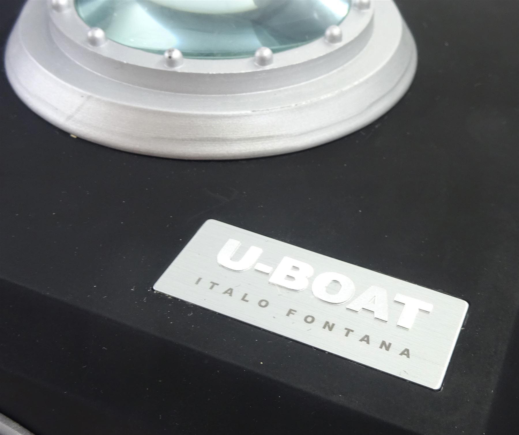 Italo Fontana U-Boat Flightdeck Cas Beige gentleman's stainless steel automatic watch, Ref. 7117, cream dial with Arabic hour markers and three subsidiary dials, on original brown leather strap, boxed with warranty card dated 2014