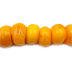  Amber 275gm butterscotch egg yolk bead necklace   