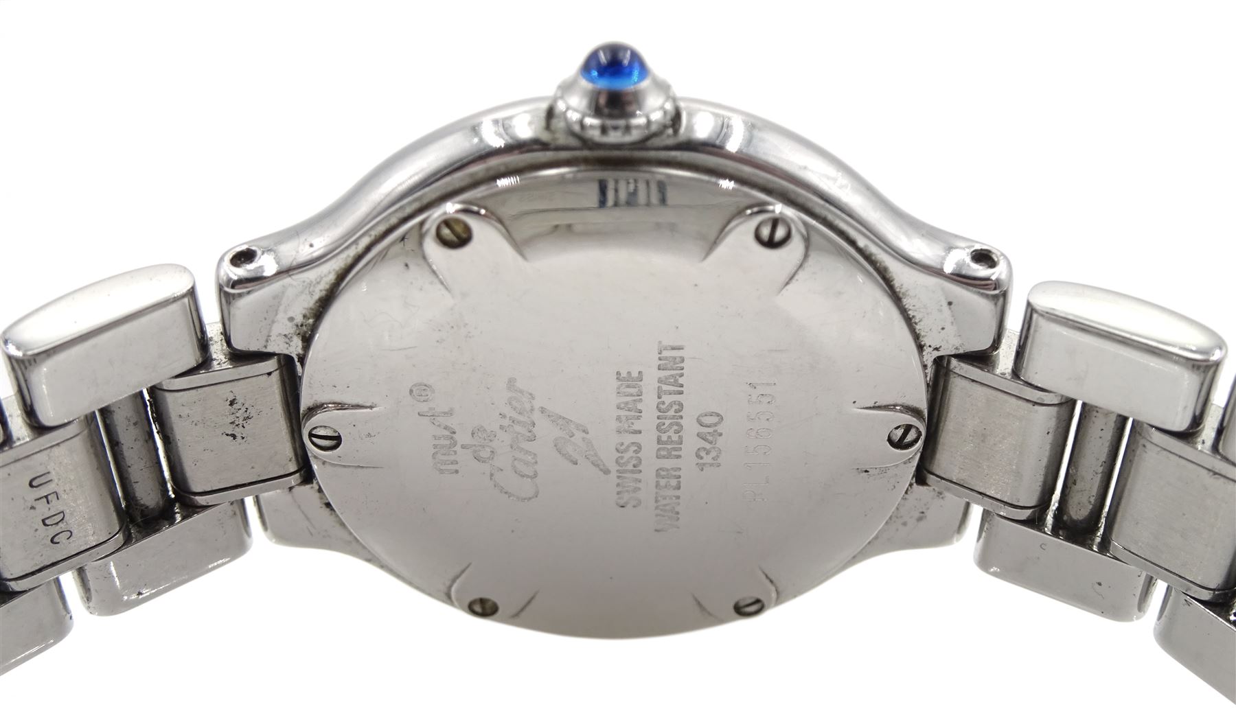 Cartier Must de Cartier 21 ladies stainless steel quartz wristwatch, Ref. 1340, serial No. PL156551, on original stainless steel strap, boxed with additional links 