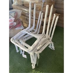 Job lot of American diner furniture, including stools, stainless steel tables, Set of six of american diner style two seater leather diner benches and other - THIS LOT IS TO BE COLLECTED BY APPOINTMENT FROM DUGGLEBY STORAGE, GREAT HILL, EASTFIELD, SCARBOROUGH, YO11 3TX