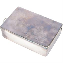 Hunting silver mounted spirit flask, hallmarked and silver plated sandwich tin enclosed within a leather case, stamped Vickery, Regent, H14cm 