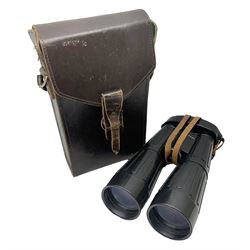 Pair of Optolyth 12 x 63 binoculars, made in Germany, serial no 82186, in leather case