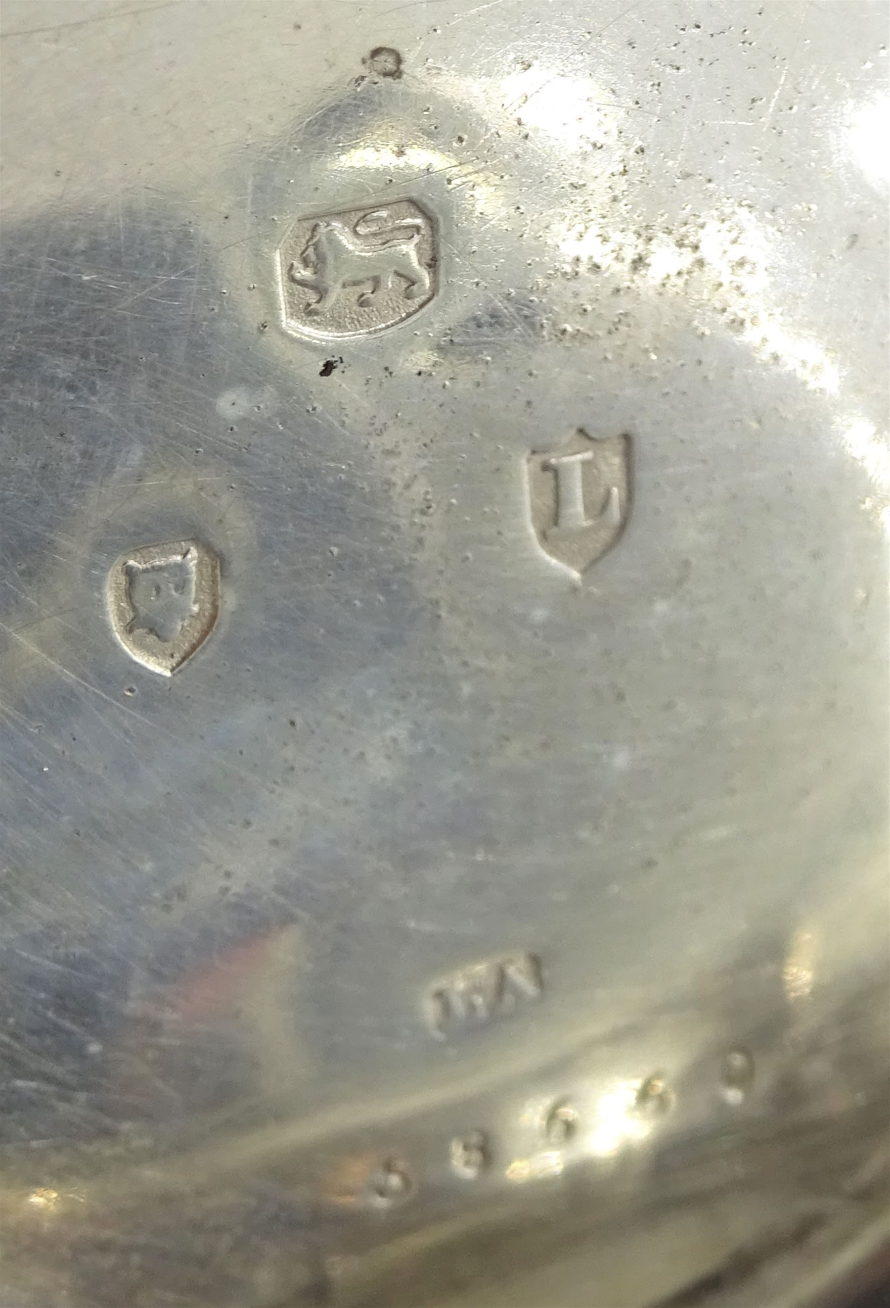 Victorian silver open face face key wound chronograph pocket watch by A. Lockhart, Whitehaven, No. 58660, white enamel dial with Roman numerals, outer seconds track numbered 25-300, case makers mark L A, London 1886