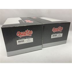 Four Quartzo/A-Model 1:18 scale die-cast racing cars - Lotus 72D 'JPS' Winner British G.P. 72 Emerson Fittipaldi; Lotus 49 Winner British G.P. 67 Jim Clark; Lotus 49B U.S.A. G.P. 68 Mario Andretti; and Lotus 49B Winner Monaco G.P. 68 Graham Hill; all boxed (4)