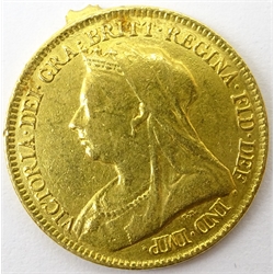  Queen Victoria 1893 gold half sovereign  