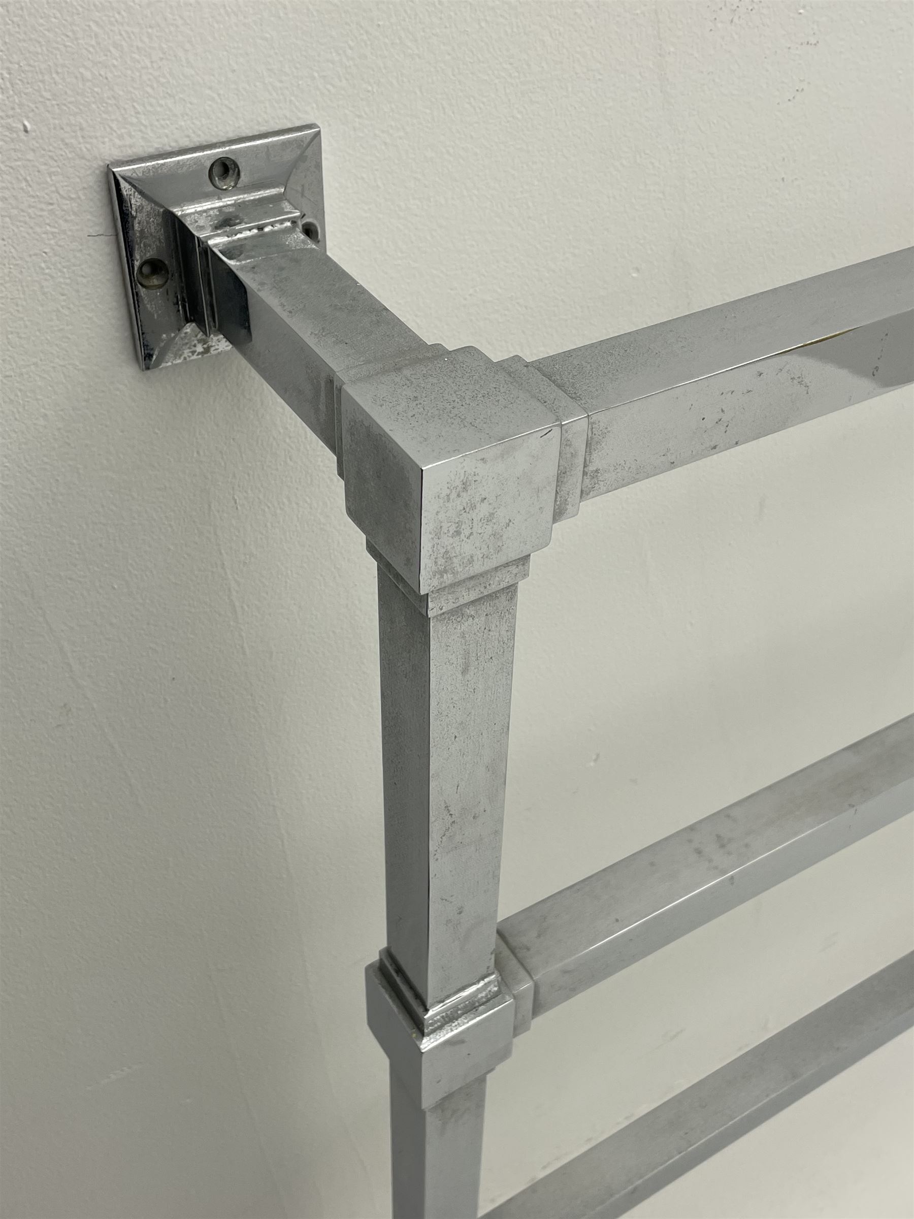 Art Deco style chrome towel rail