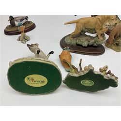 British wildlife, dogs and other animal figures, to include examples by Border Fine Arts, Teviotdale and David Hughes, etc
