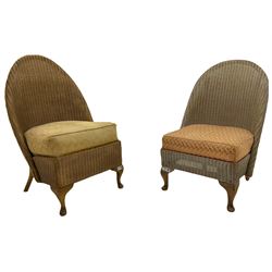 Two 'Sirrom' Lloyd Loom type bedroom chairs