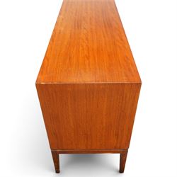 Robert Heritage (1927-2008) for Archie Shine - Large rosewood sideboard, with a central bank of three drawers flanked by a cupboard either side, raised on square tapering supports