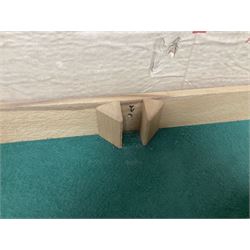 John Jaques and Son ‘Devil Among the Tailors’ wooden vintage skittles game, missing pole and ball, with instruction manual and original box; and a Corinthian Bagatelle board with marbles and push stick 