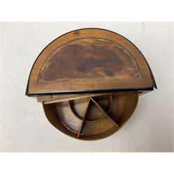 Edwardian desk tidy with hidden revolving compartment, H11.5cm